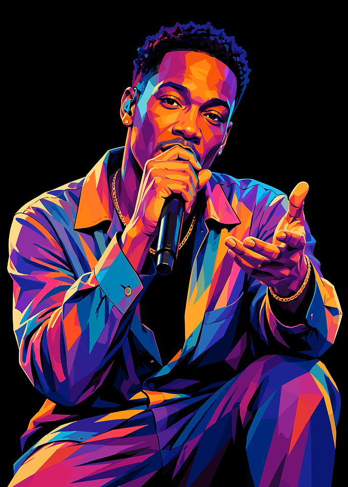 Colorful Pop Art Portrait of Giveon