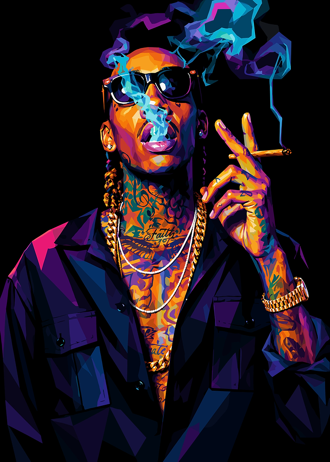 Wiz Khalifa Pop Art Portrait