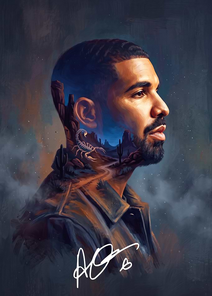 Drake Scorpion Album Art Portrait