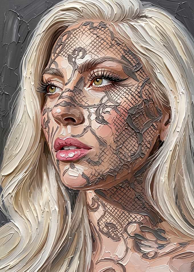 Lady Gaga Oil Painting Portrait