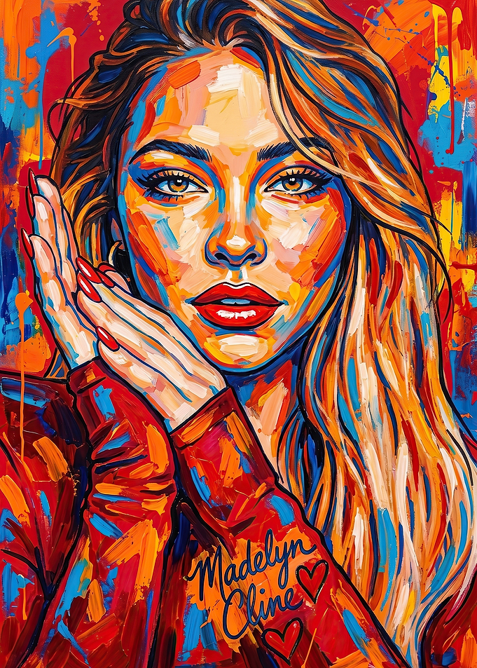 Vibrant Madelyn Cline Portrait Painting