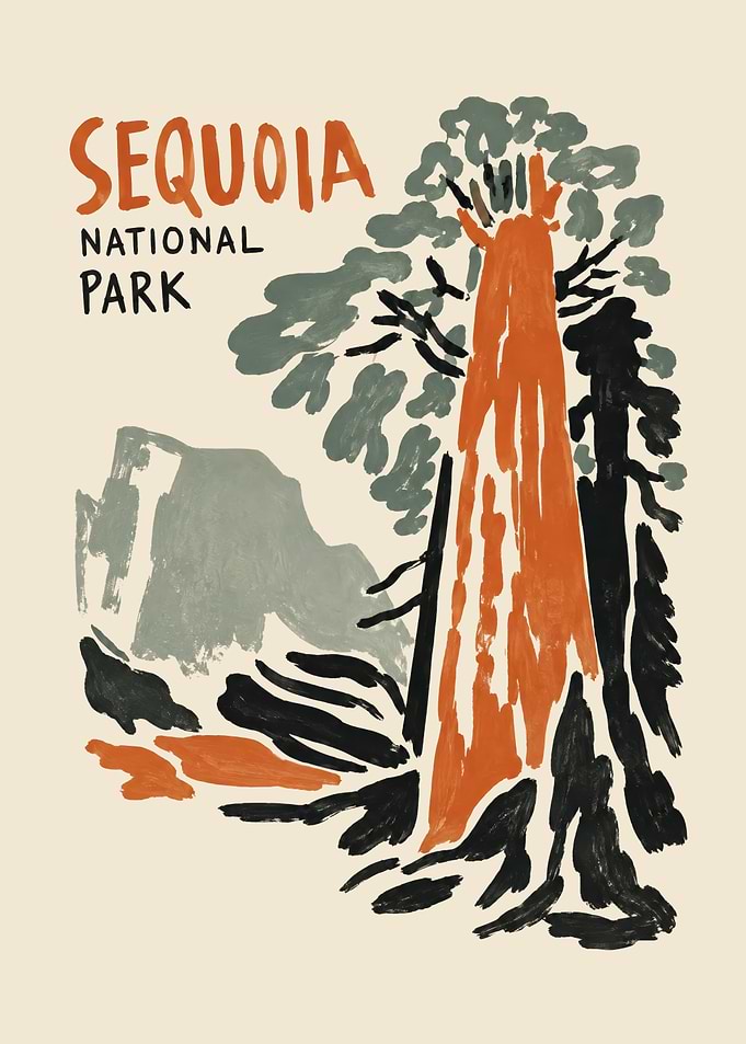 Sequoia National Park Vintage Poster