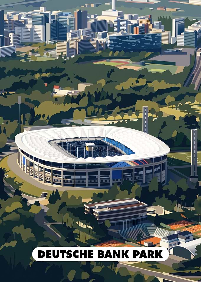 Deutsche Bank Park Stadium Aerial View