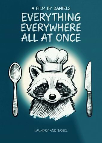 Everything Everywhere All At Once Raccoon Poster