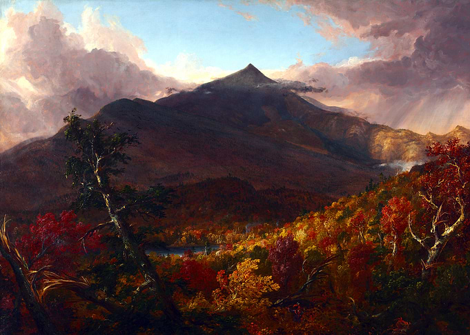 View of Schroon Mountain, Essex County, New York, After a Storm Painting by Thomas Cole