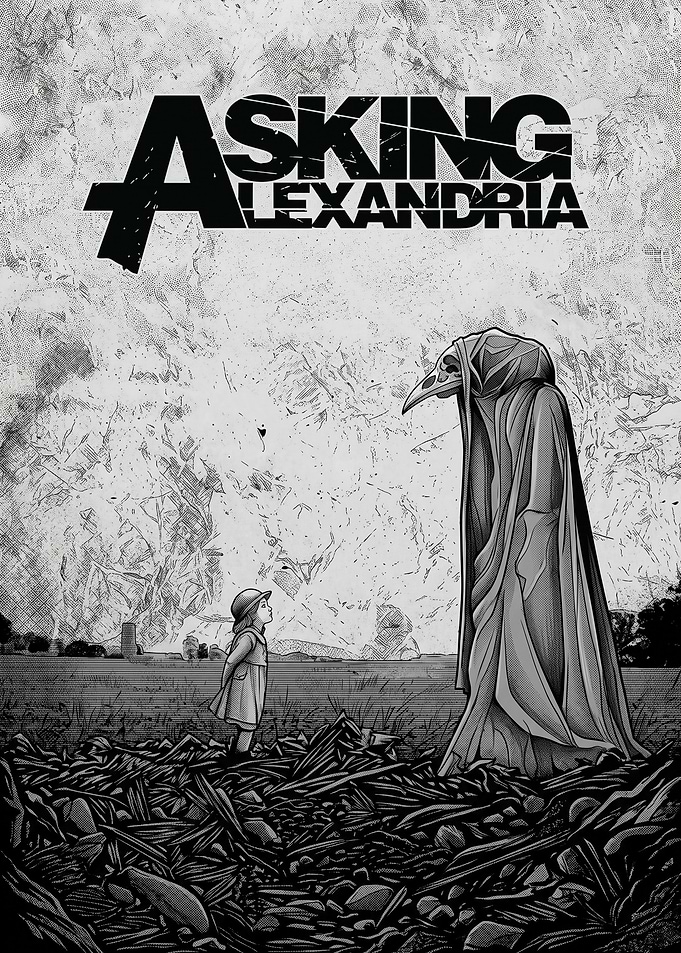 Asking Alexandria Illustration Poster