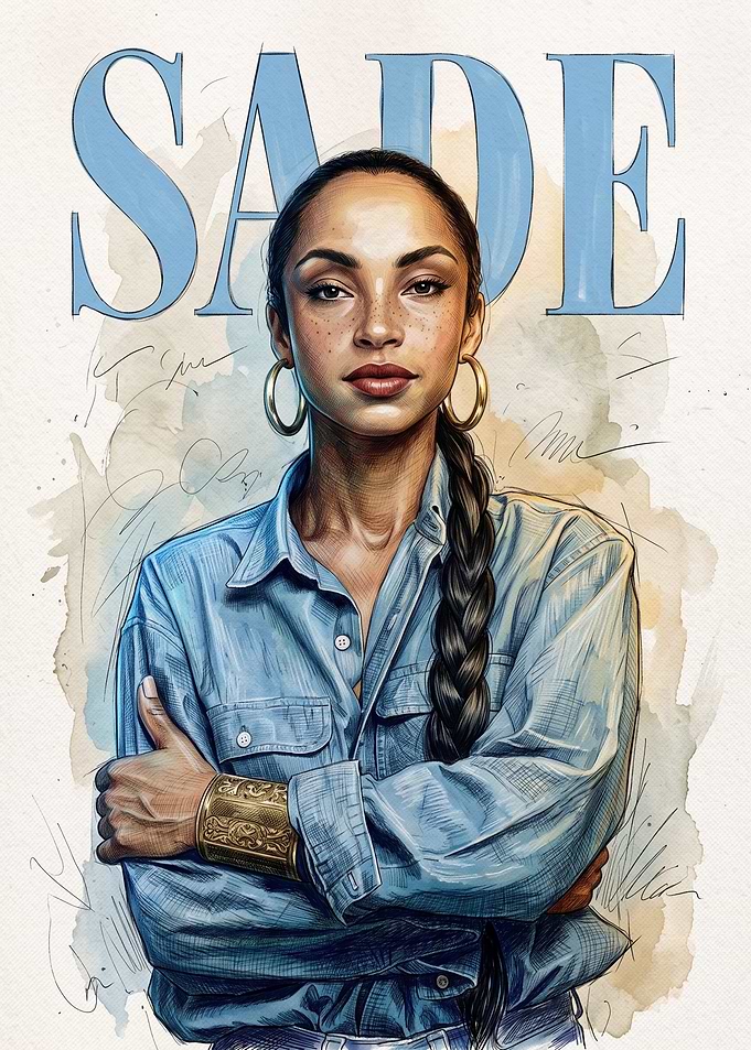 Sade Portrait Illustration