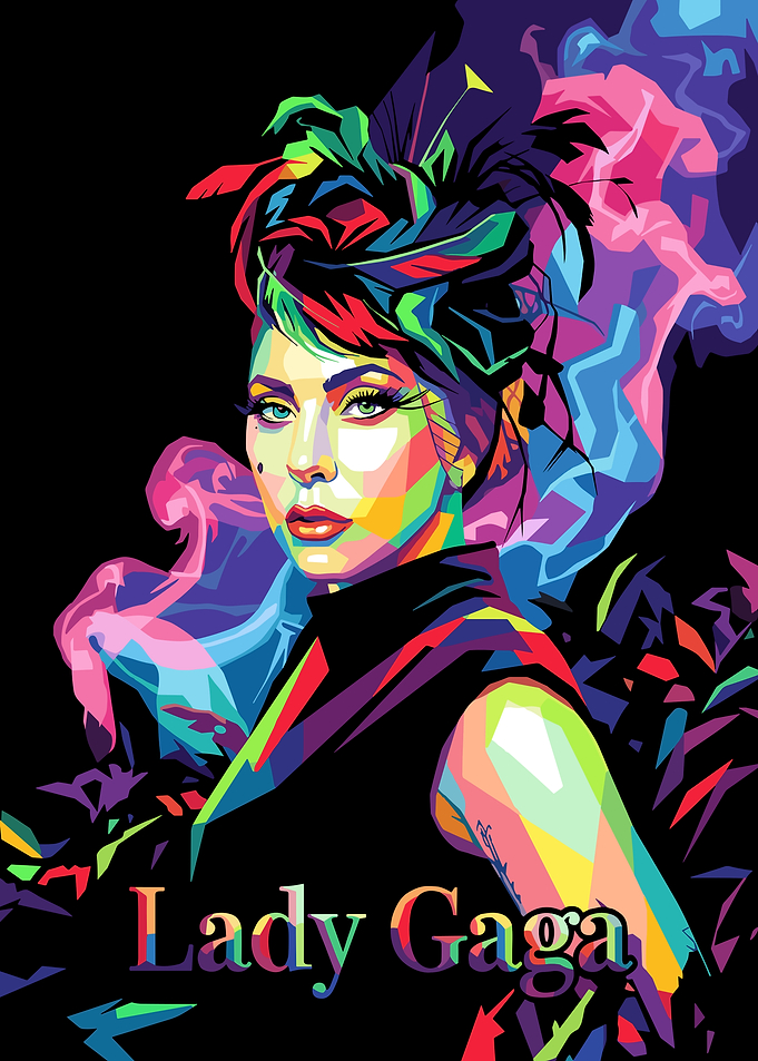 Lady Gaga Pop Art Portrait