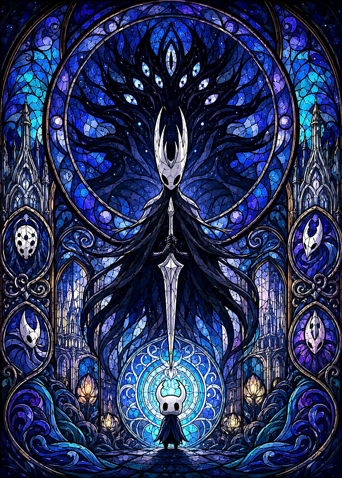 Hollow Knight Stained Glass Art