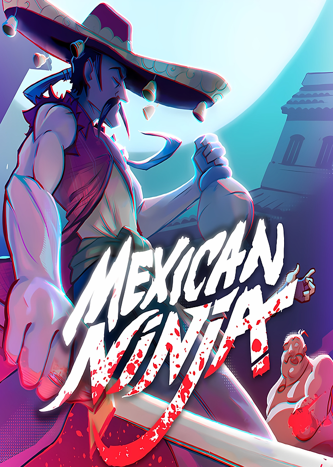 Mexican Ninja Action Poster