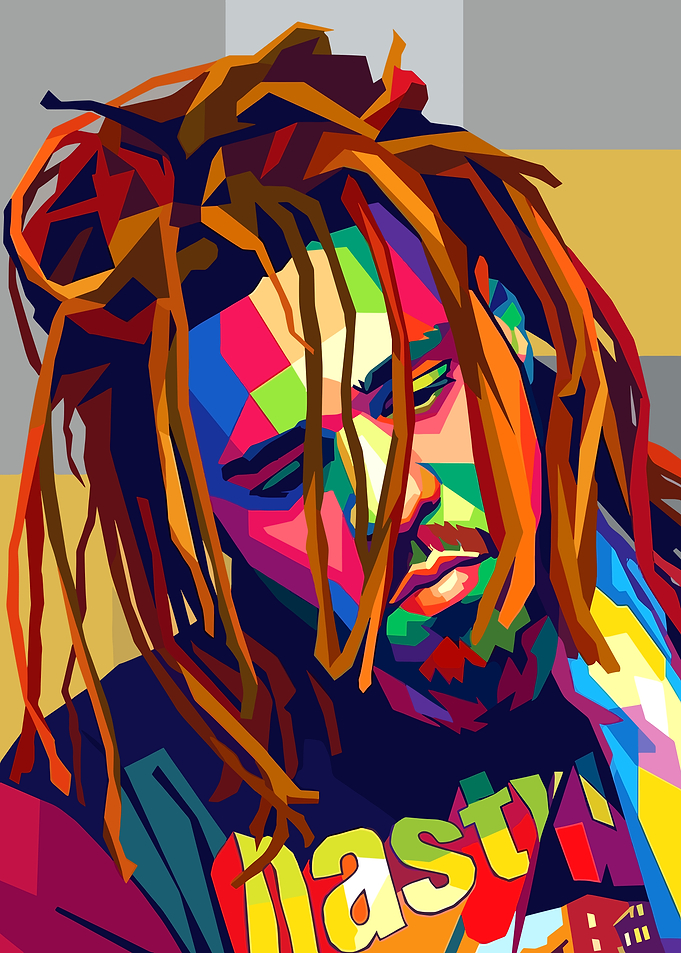 J. Cole Pop Art Portrait