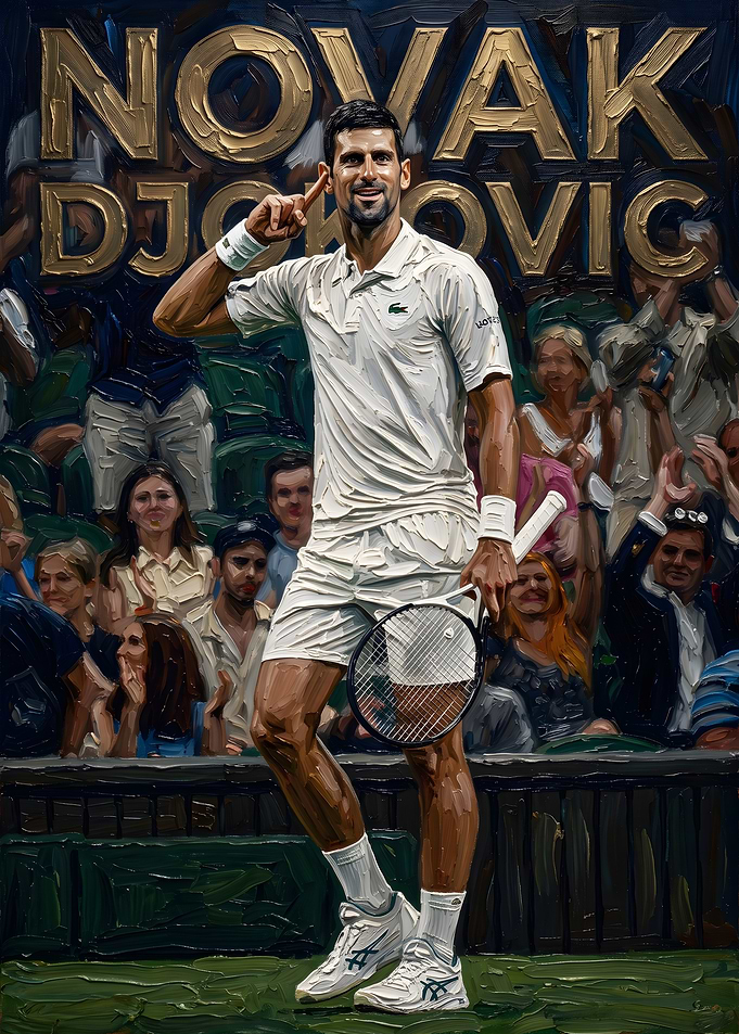 Novak Djokovic Oil Painting Portrait