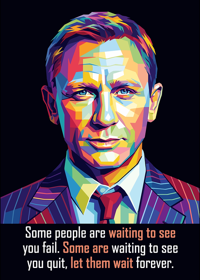 Daniel Craig Pop Art Poster
