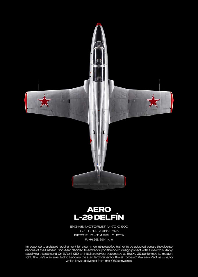 Aero L-29 Delfin Technical Poster