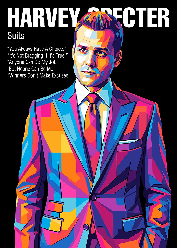 Harvey Specter Pop Art Poster