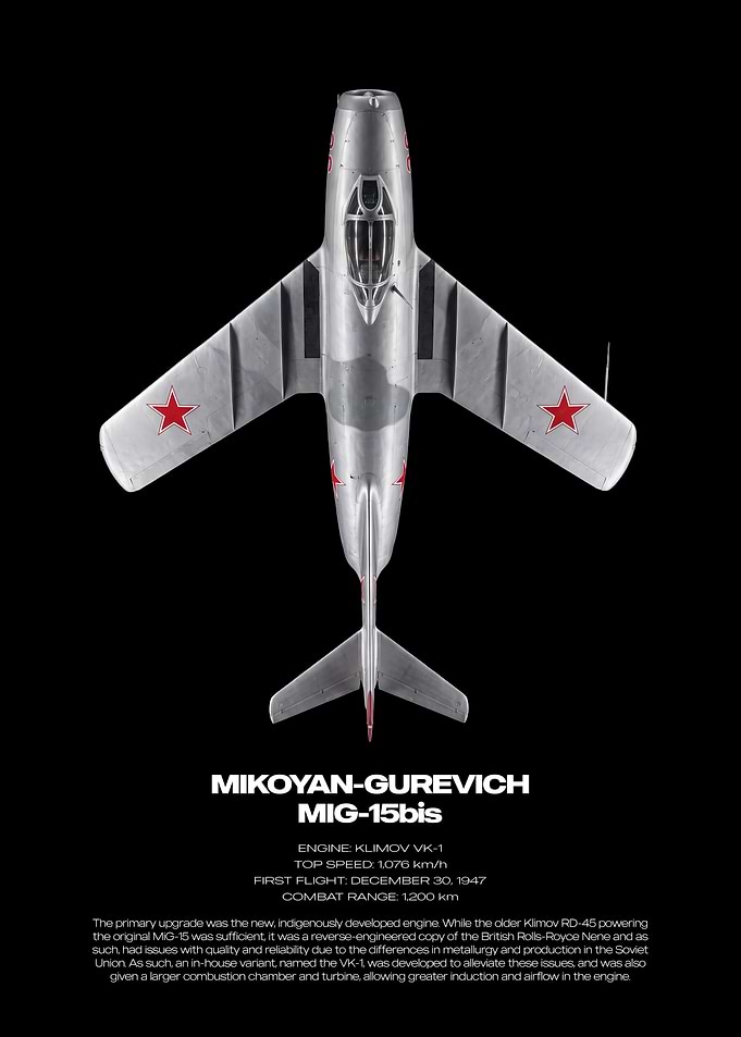 Mikoyan-Gurevich MiG-15bis Technical Poster