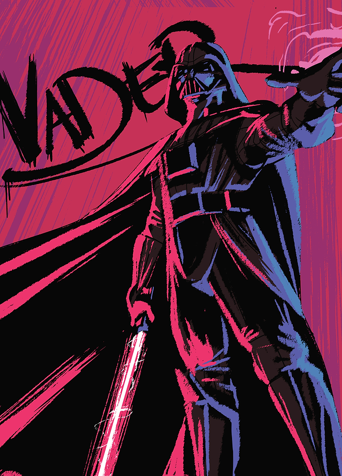 Vader Graffiti Icon in Pink