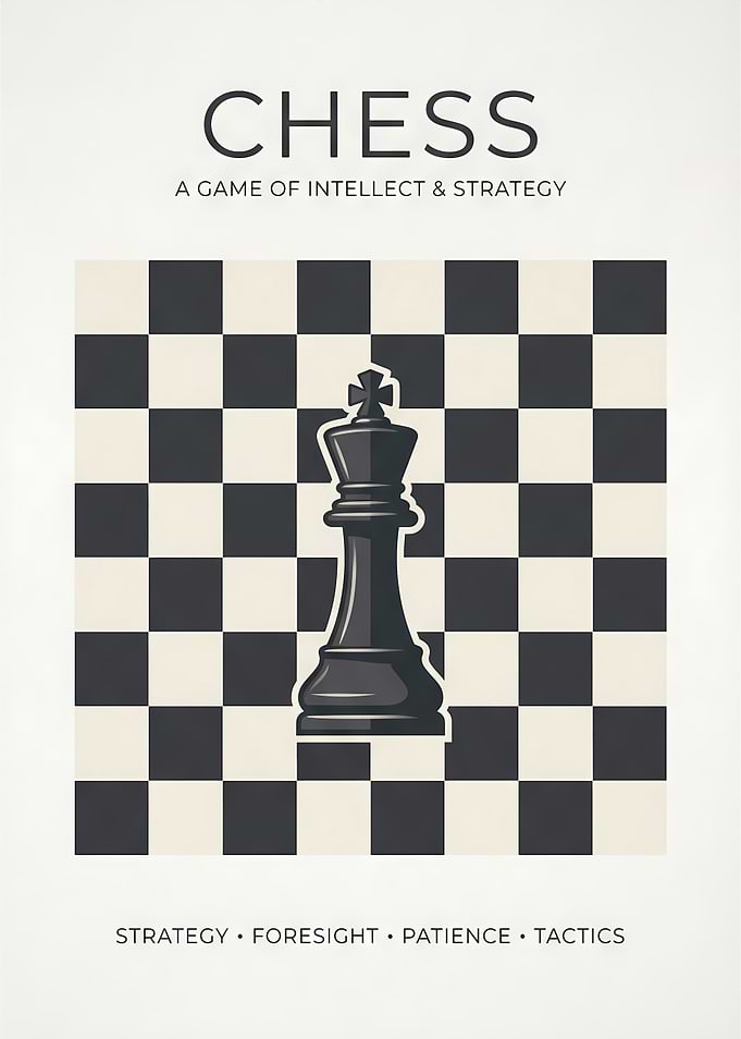 Minimalist Chess King Poster