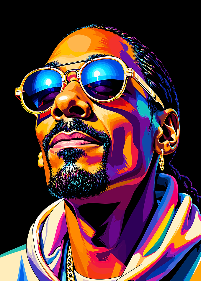 Colorful Pop Art Portrait of Snoop Dogg