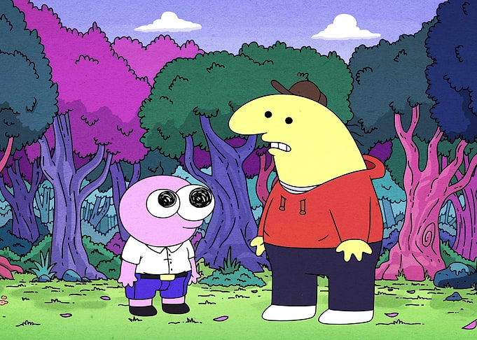 Pim and Charlie in the Forest