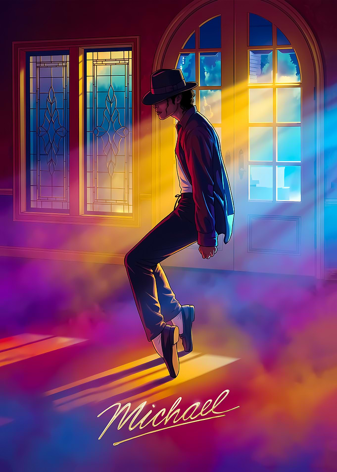 Michael Jackson Iconic Dance Pose Art