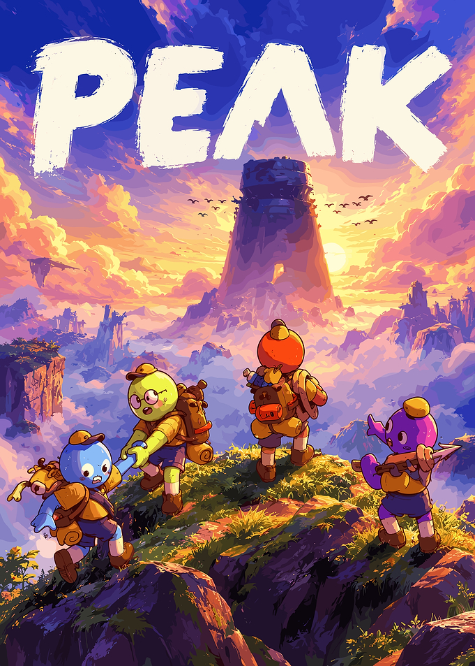 Peak Adventure Cartoon Landscape