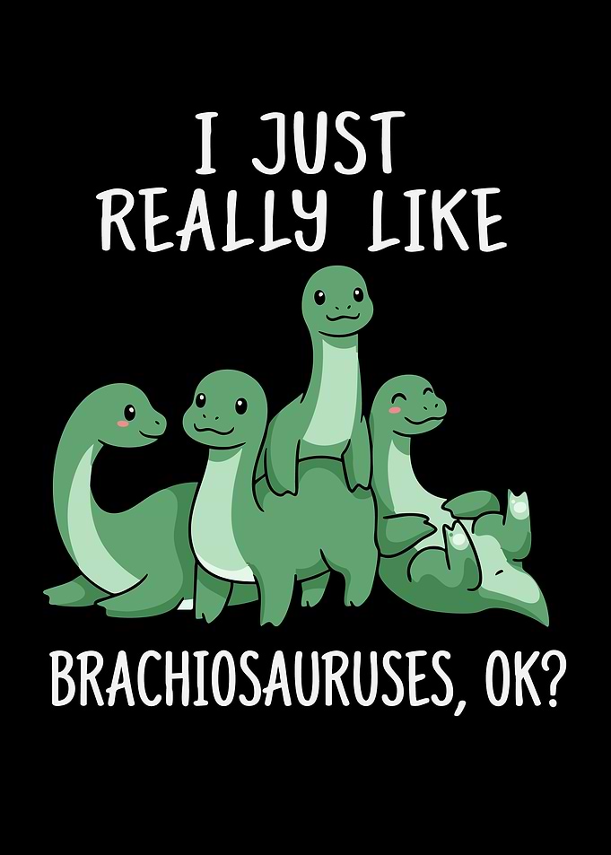 Cute Brachiosaurus Dinosaur Illustration