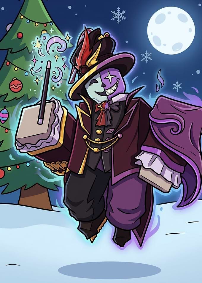 Roblox Holiday Magician Character Illustration