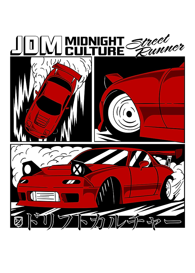 NA Miata Drifting Comic Book Spread