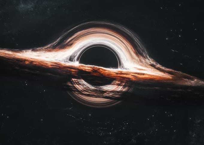 Supermassive Black Hole in Deep Space