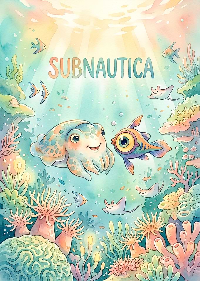 Cute Subnautica Underwater Scene