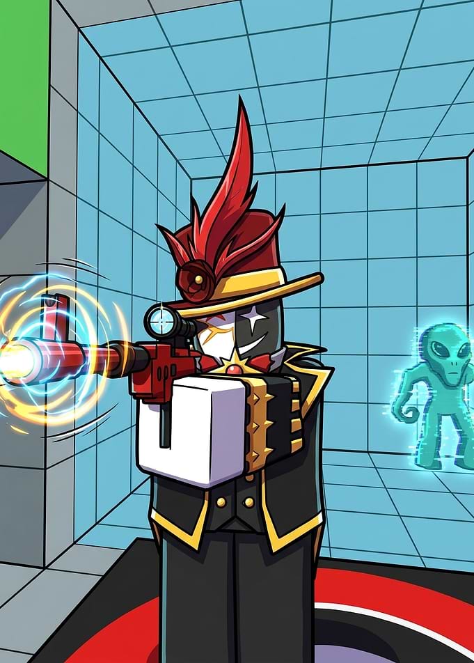 Roblox Character Shooting Alien Target