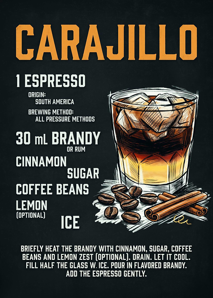 Carajillo Cocktail Recipe Poster