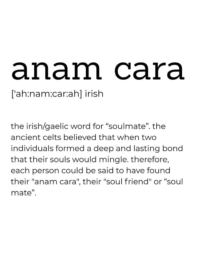 Anam Cara Definition soul friend Wall Art