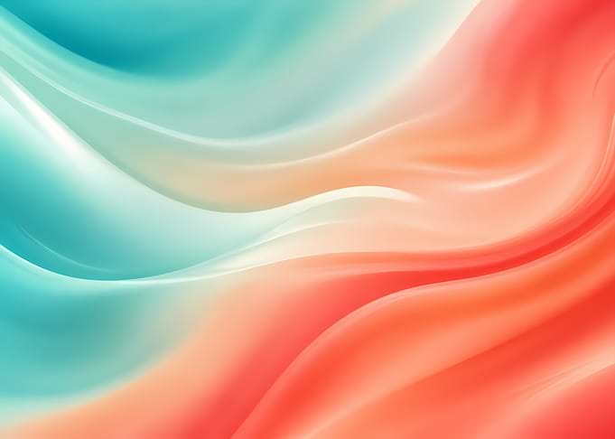 784 - Teal Coral Soft Gradient Field