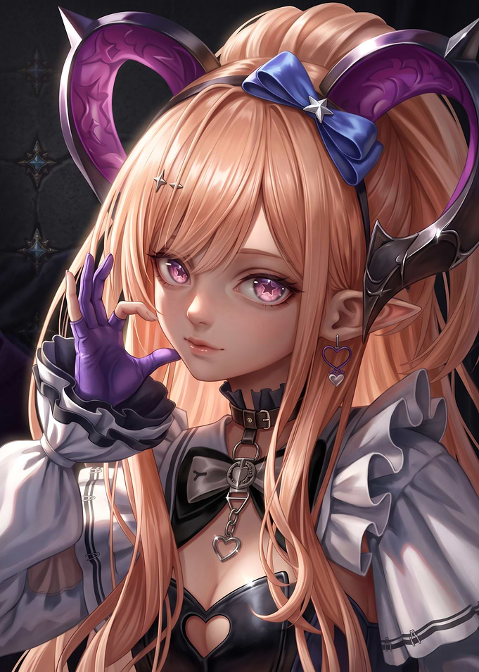 Anime Girl with Demon Horns