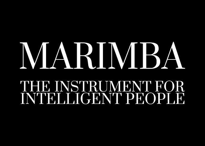 Marimba Intelligent People Text Art