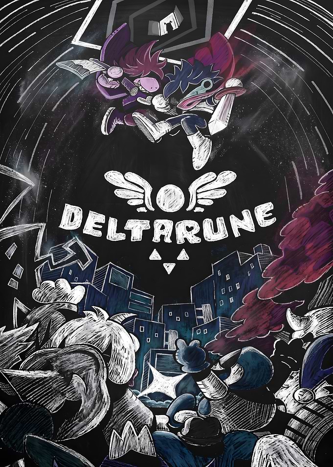 Deltarune Chalkboard Style Fan Art