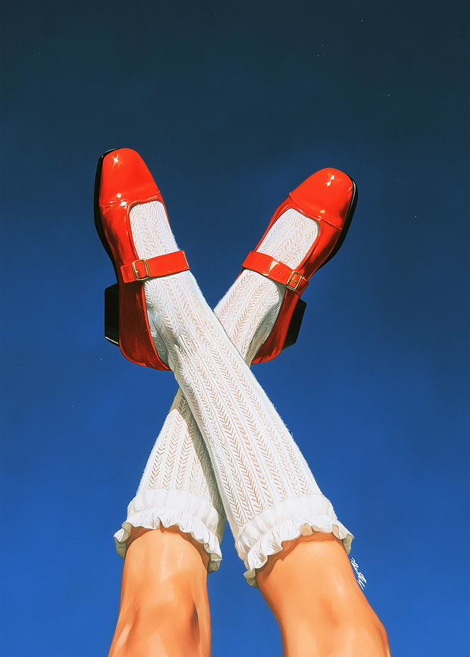 Legs in Red Mary Janes