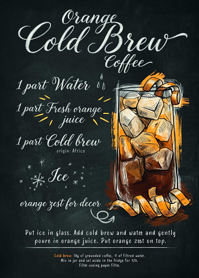 Orange Cold Brew Coffee Recipe Poster