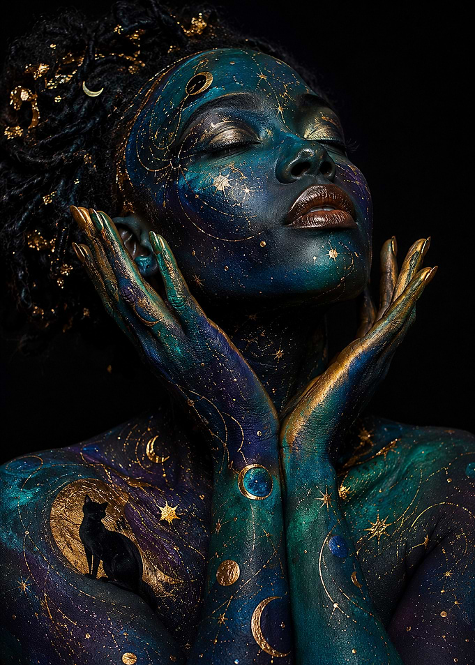 Celestial Body Paint Portrait