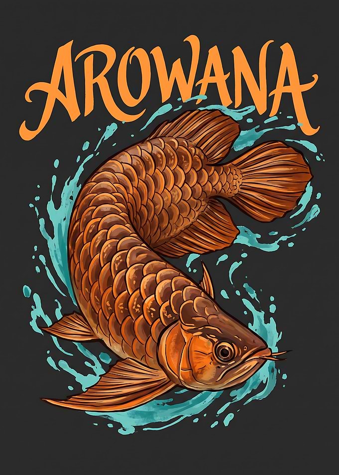 Arowana Fish Illustration