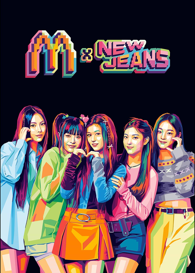 NewJeans Pop Art Illustration