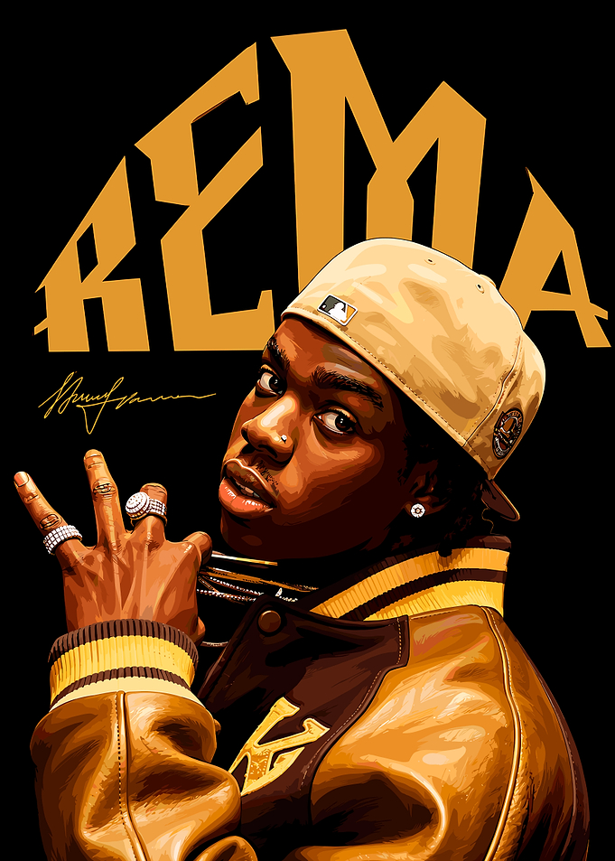 Rema Portrait Digital Art Poster