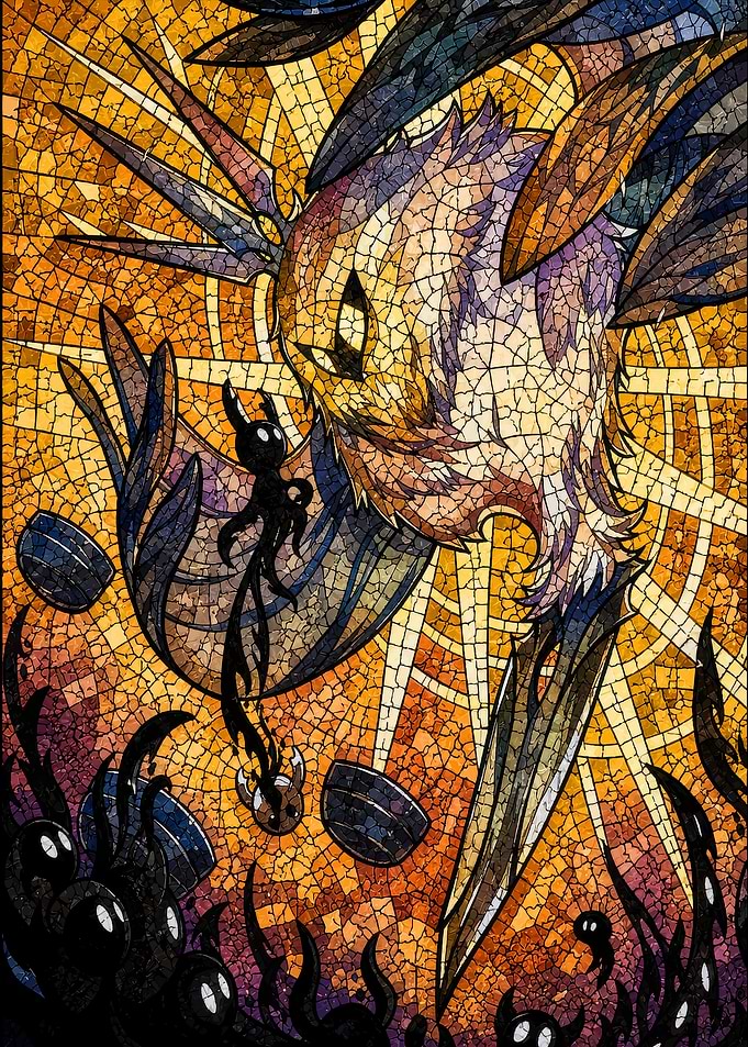 Hollow Knight Stained Glass Art