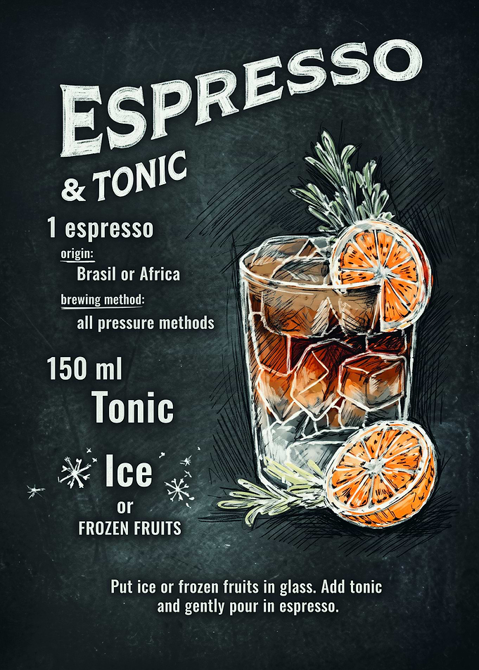 Espresso and Tonic Recipe Poster