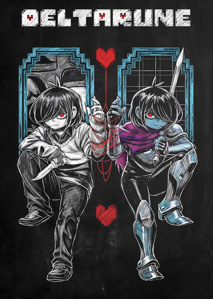 Deltarune Kris Dual Form Art