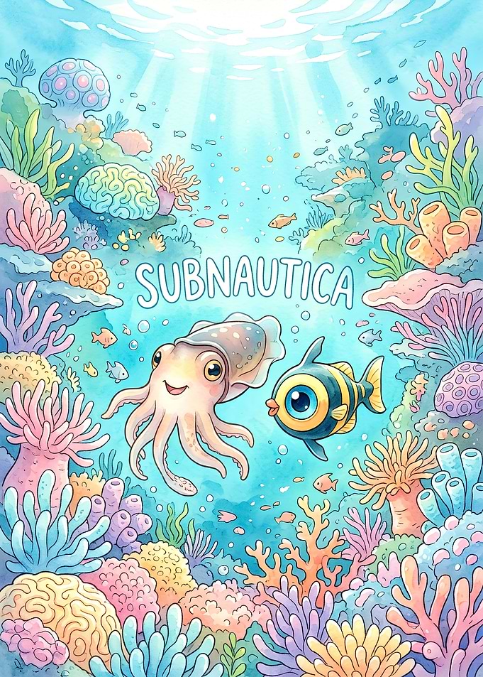 Subnautica Underwater Adventure Illustration