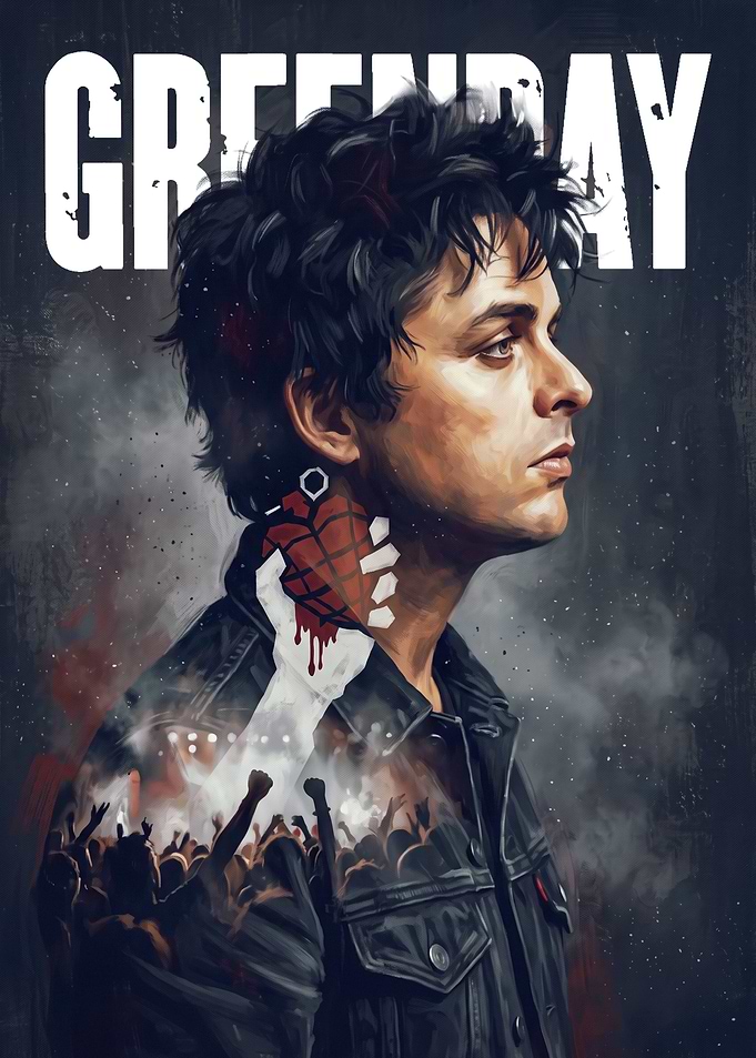 Billie Joe Armstrong Green Day Poster
