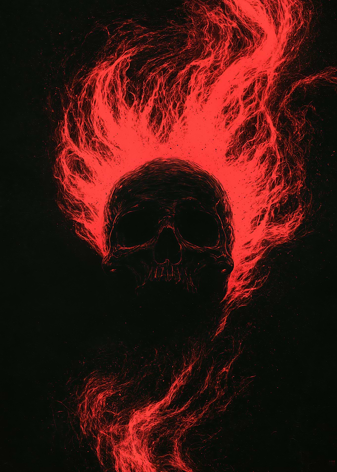 Fiery Red Skull